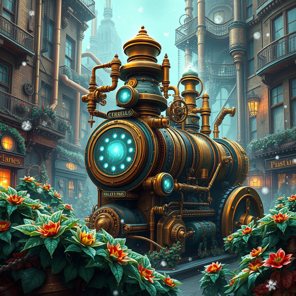 Steampunk Christmas in Poinsettia City