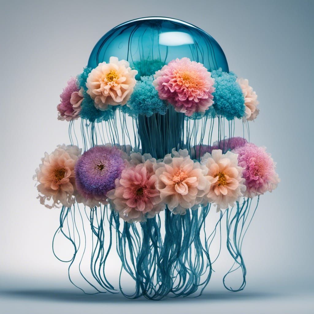 Floral Jellyfish: An Underwater Bouquet
