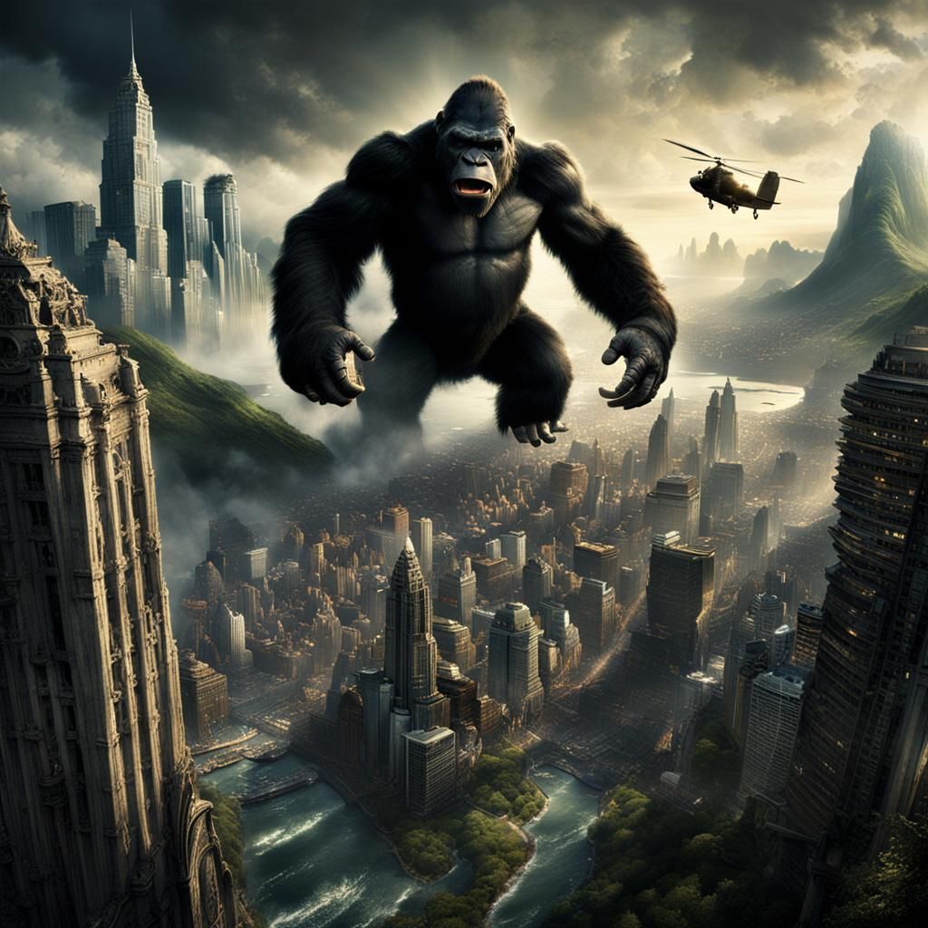 Epic King Kong Digital Matte Painting