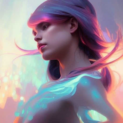Mystical Girl Portrait in Hyperdetailed Concept Art