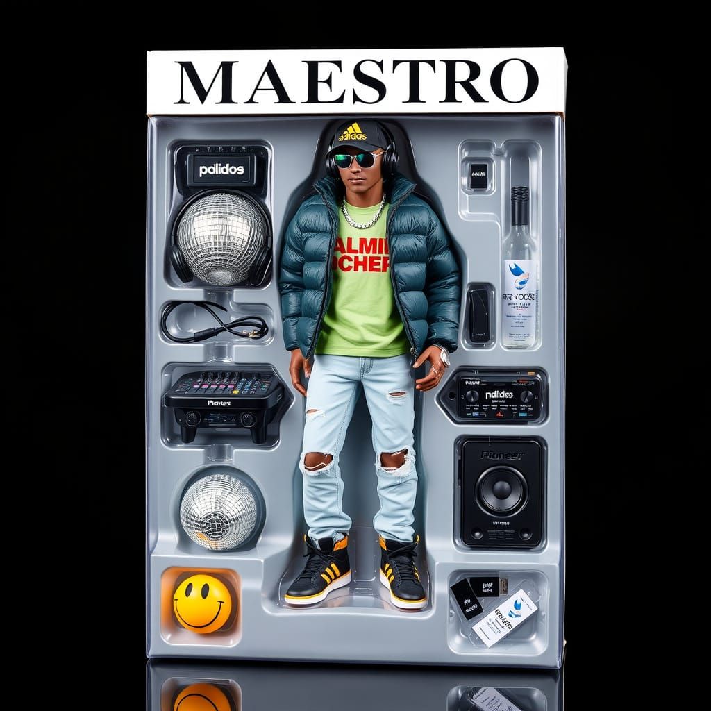 Full-Size DJ Figurine MAESTRO in Blister Packaging with Acce...