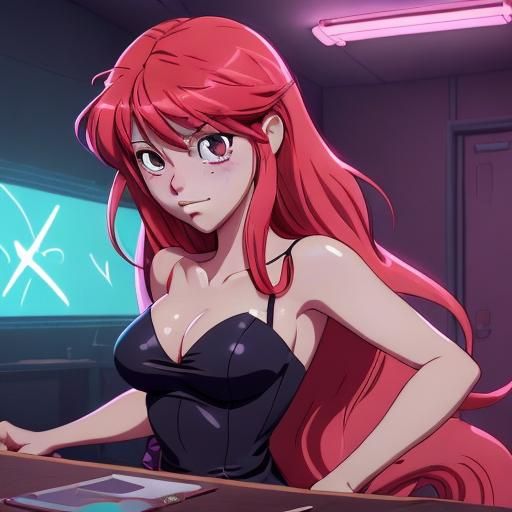 Cute Cel-Shaded Character in Anime Manga Style