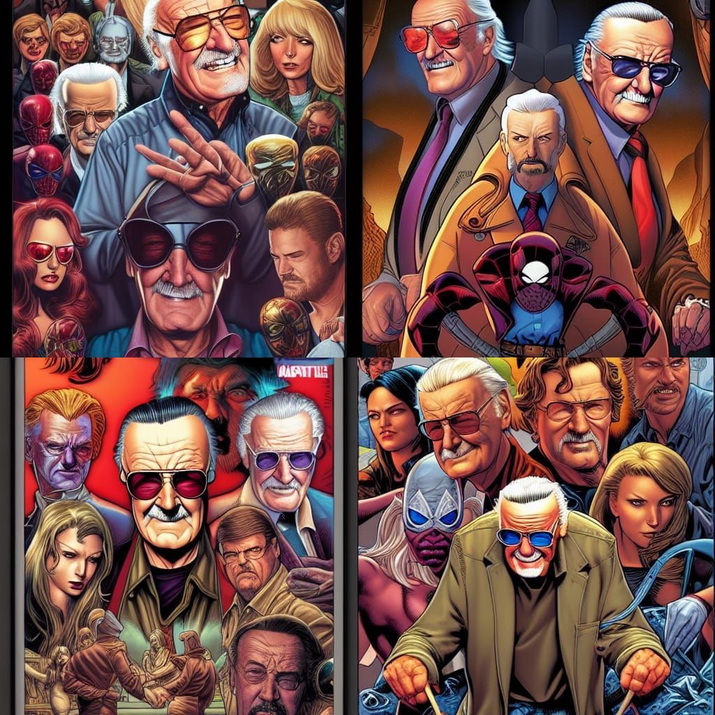 Stan Lee Comic Book Art by Mark Brooks and Dan Mumford