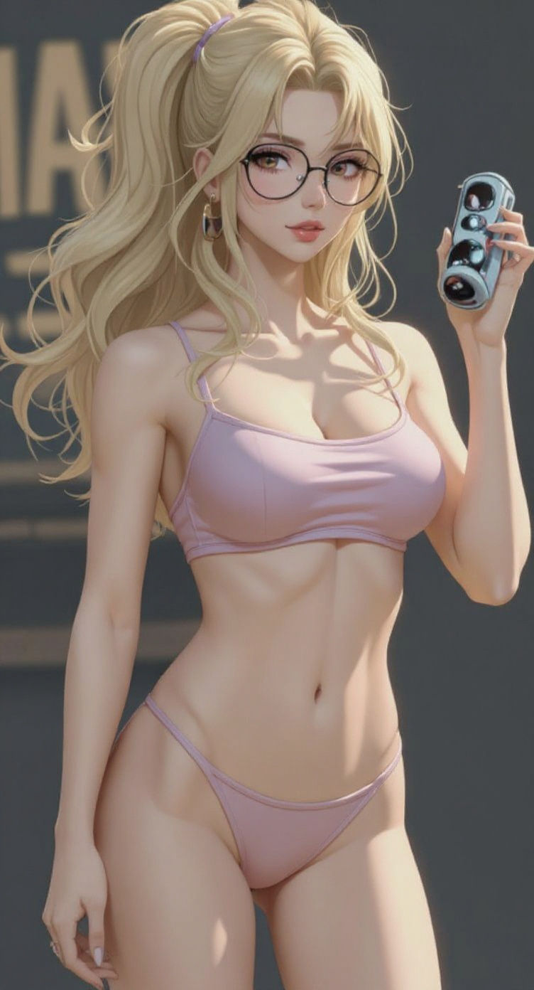 Beautiful Blonde Girl on the Beach