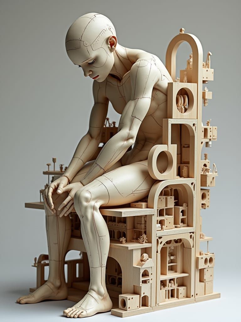 Living Anthropomorphic Architectural Model Blueprint