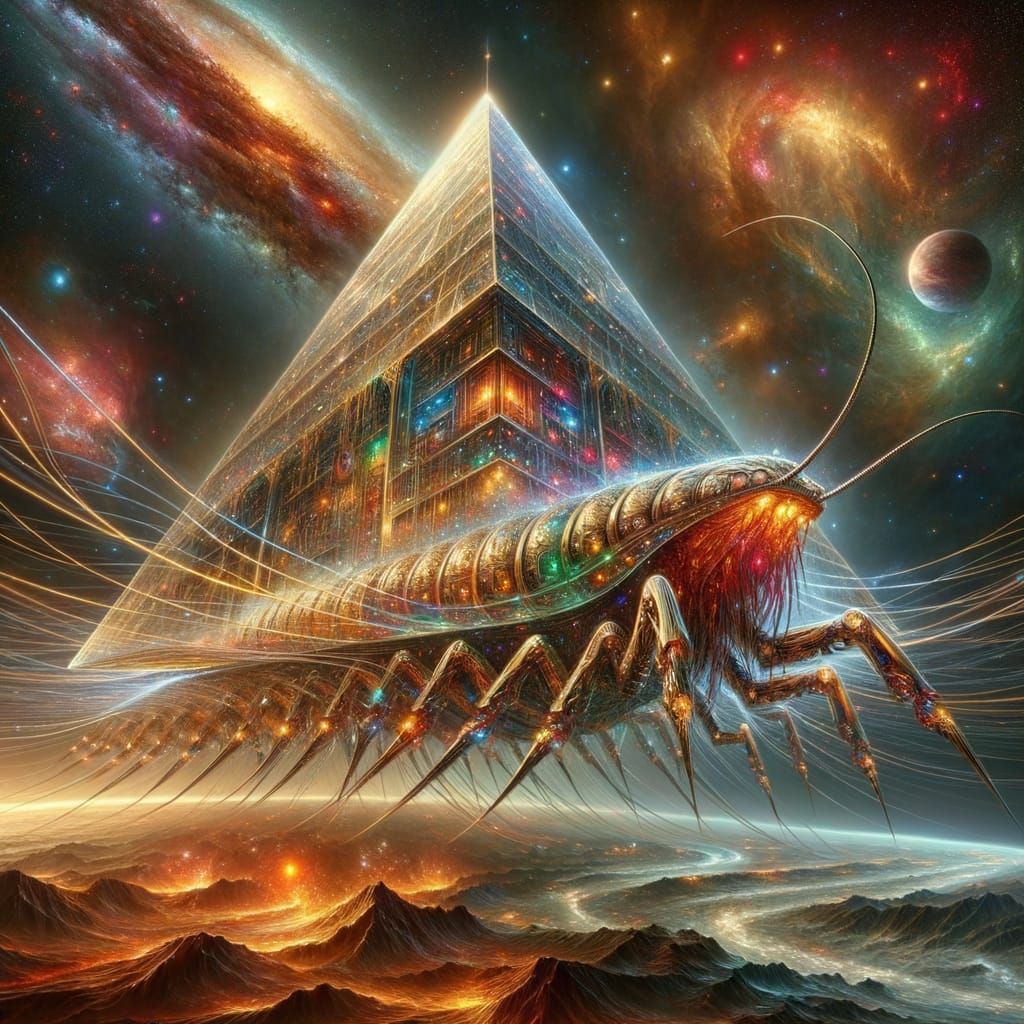 Vibrant Cosmic Odyssey in Sci-Fi Fantasy