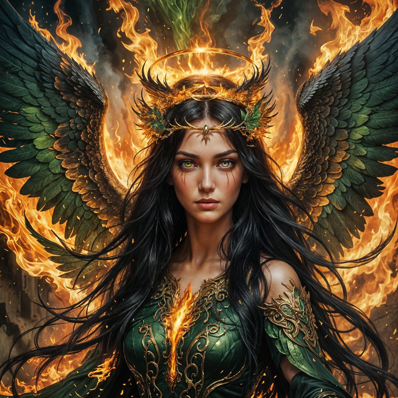 Fiery Angel: Black Wings Ablaze