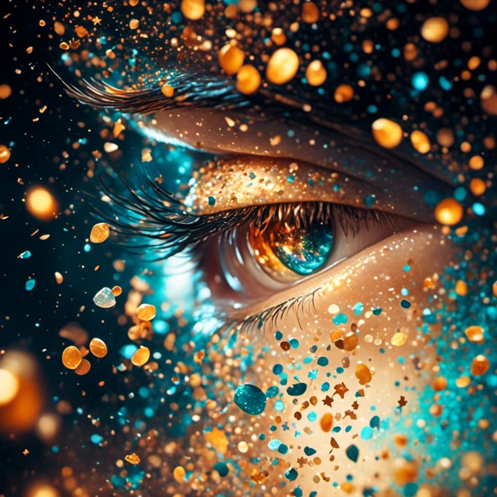 Hyperrealistic Crystal Eye New Year's Eve Confetti