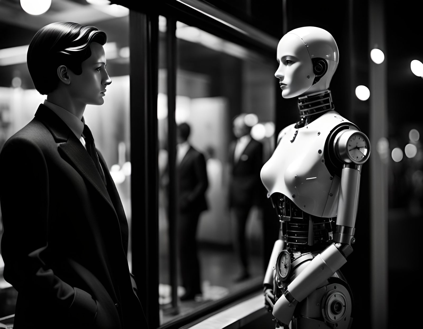 Scarred Mannequin and Automaton Discuss Reality