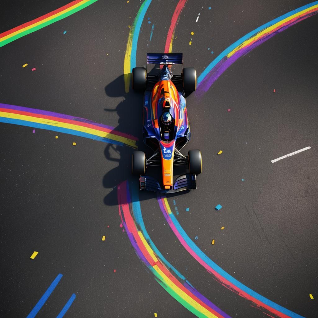 F1 rainbow tyres