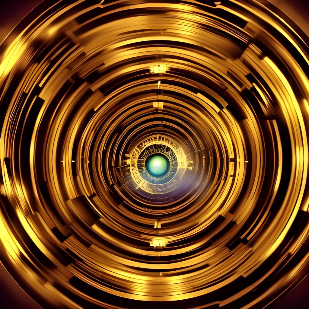 Clockwork Time Tunnel: Epic Digital Matte Painting