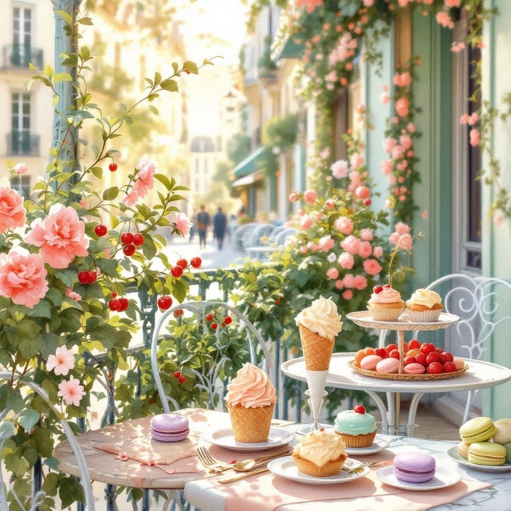 Parisian Terrasse at Magic Hour