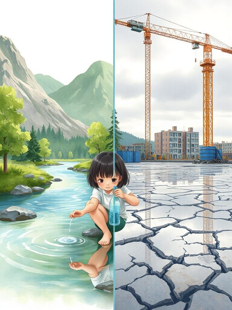 A Dreamer's Duality: Peaceful Forest vs Polluted City