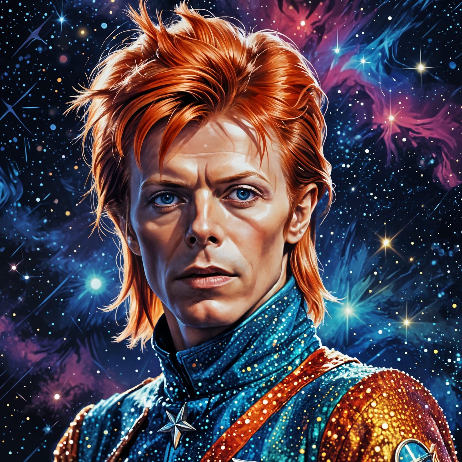 Bowie as Ziggy Stardust Spaceman