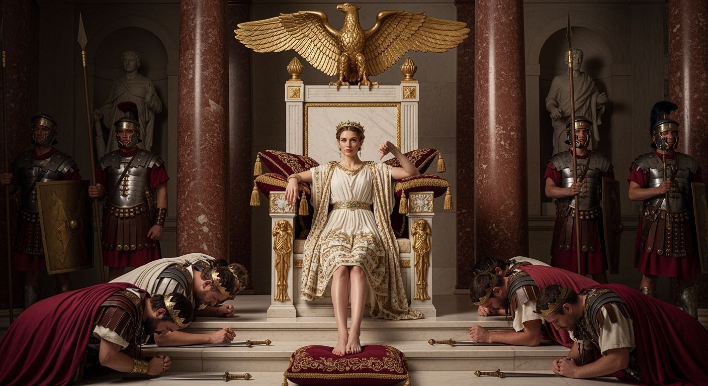 Empress Messalina on Her Throne