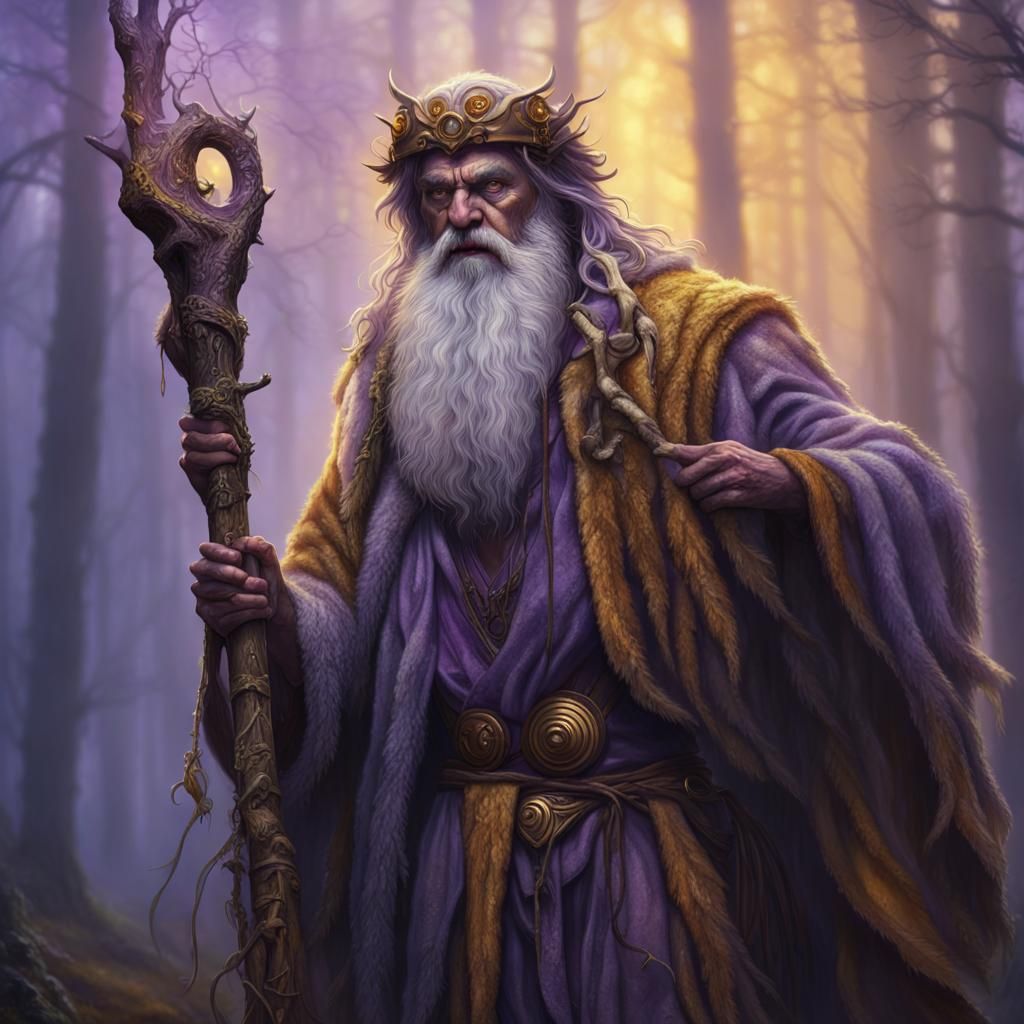 Ancient druid Hyperrealistic