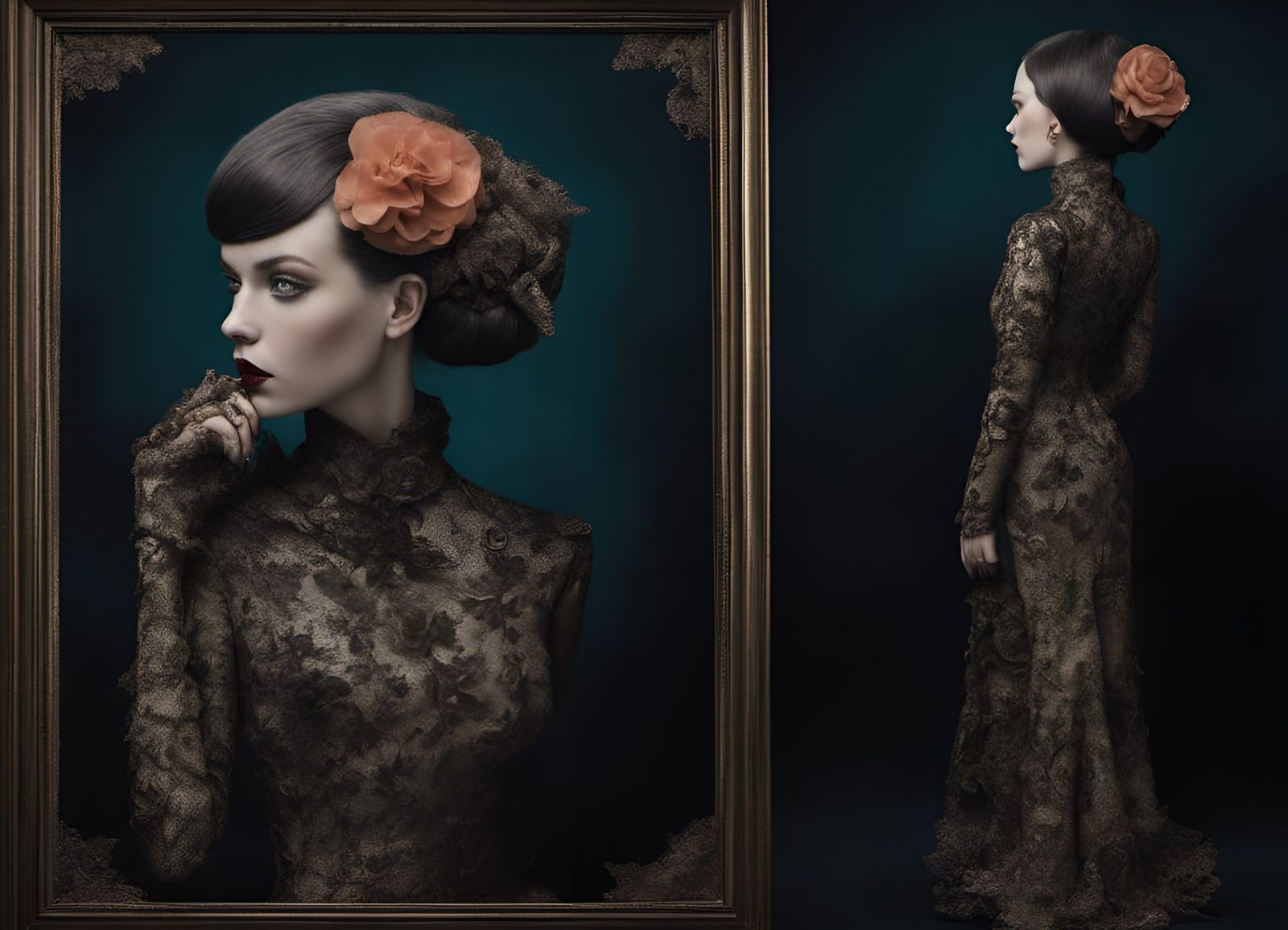 Poetic License Diorama in Sculpted Velvet Colorway