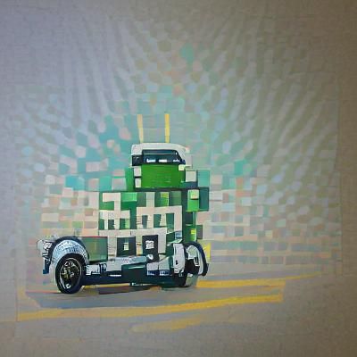 Model in Retro Pixel Art Style
