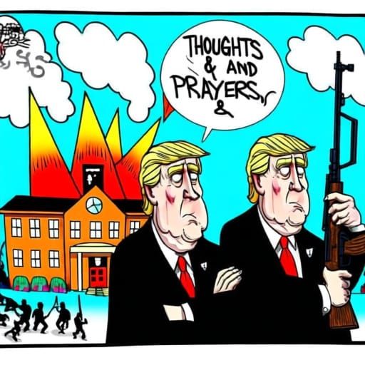 Political Cartoon Mocking Gun Control Hypocrisy