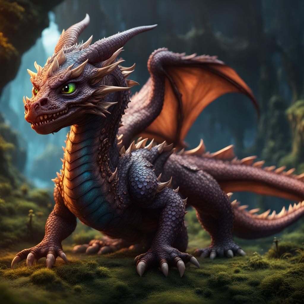 Fantastical Dragon Baby Concept Art