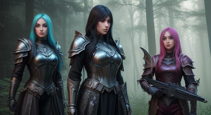 Mystical Forest: Italian Warriors in Dark Fantasy Art