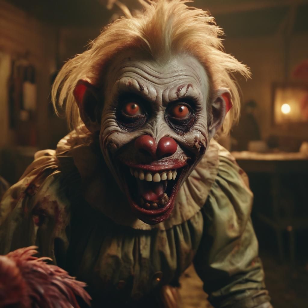 Zombie Monkey Clown in Chicken House: Cinematic Horror