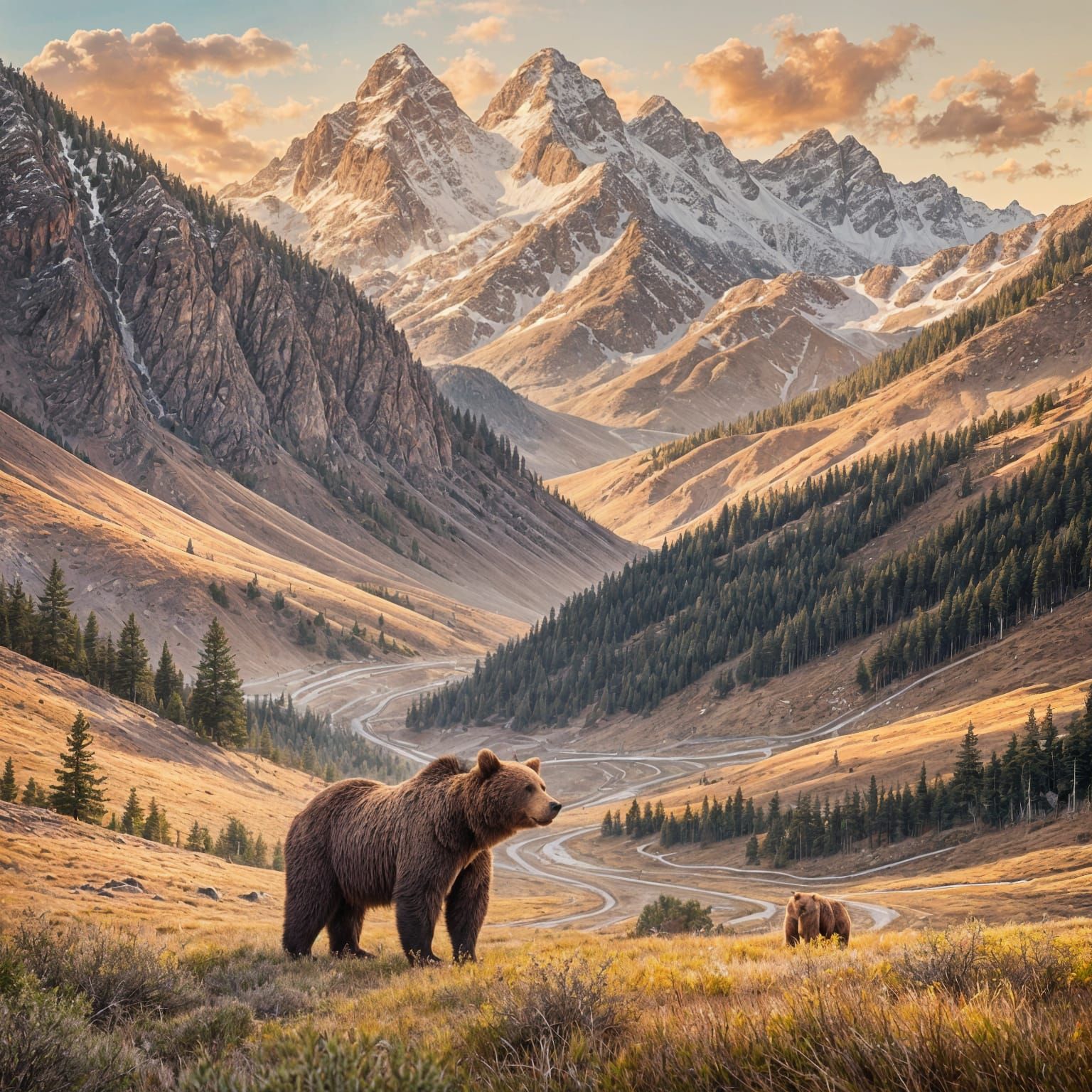 AI Generated Bear Valley Landscape