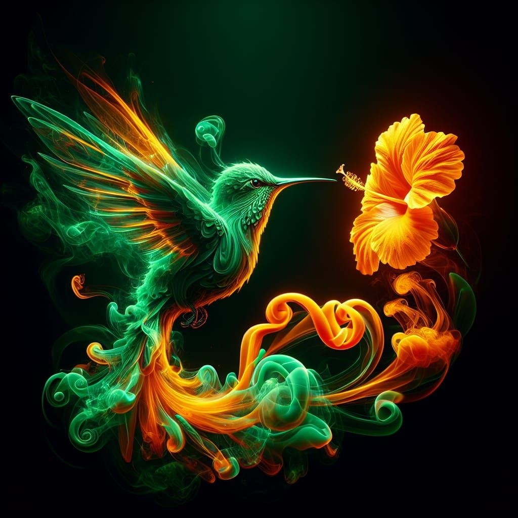 Neon Green and Neon Orange