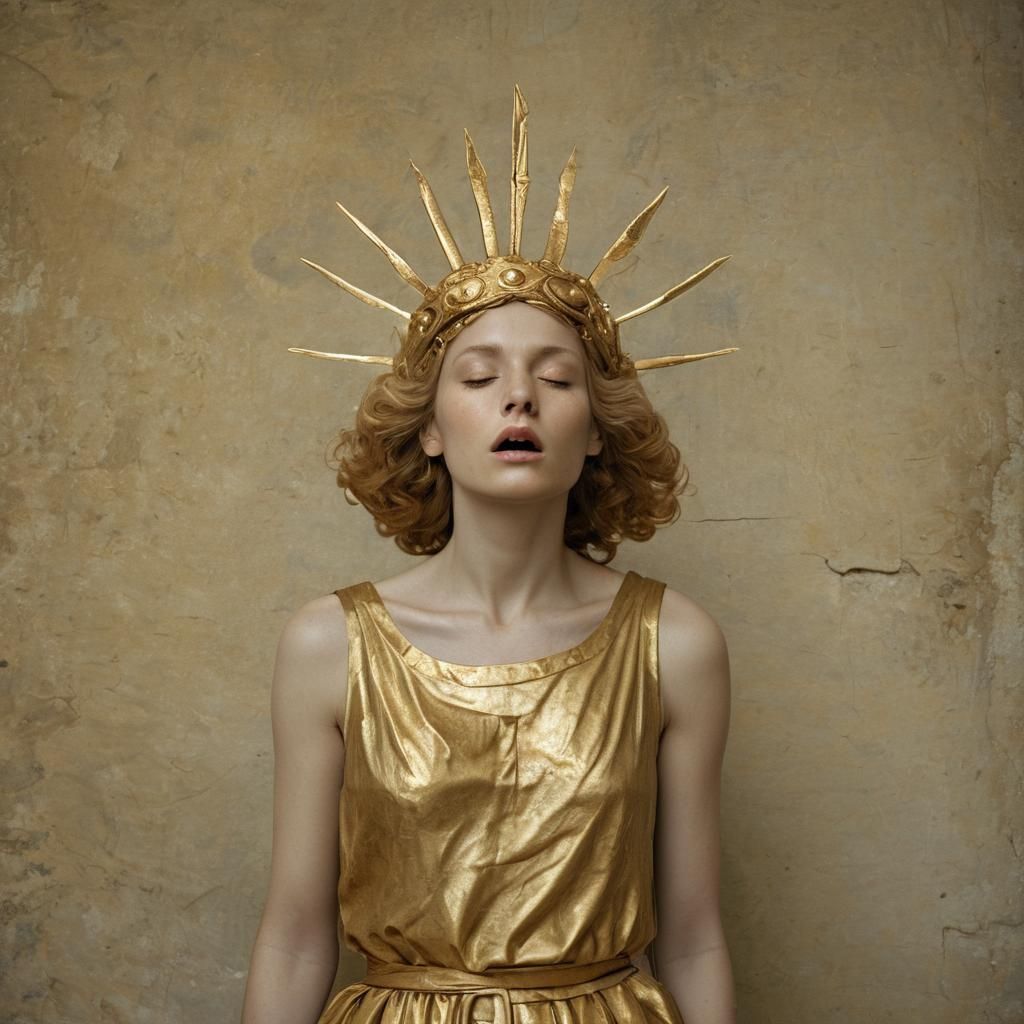 Golden Portrait Evokes Faith and Resilience