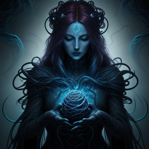 Ethereal Entity Emerges from Shadows, a Glowing, Otherworldl...