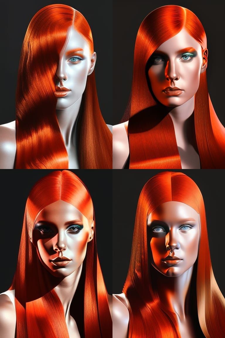 Hyperdetailed Portrait of a Beautiful Redhead