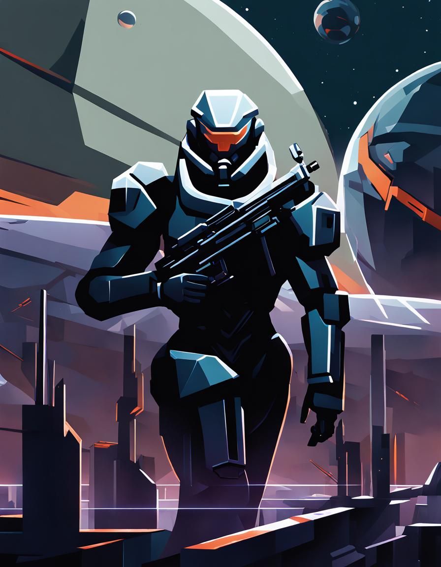 Cubist Heavy Duty Soldier in Space