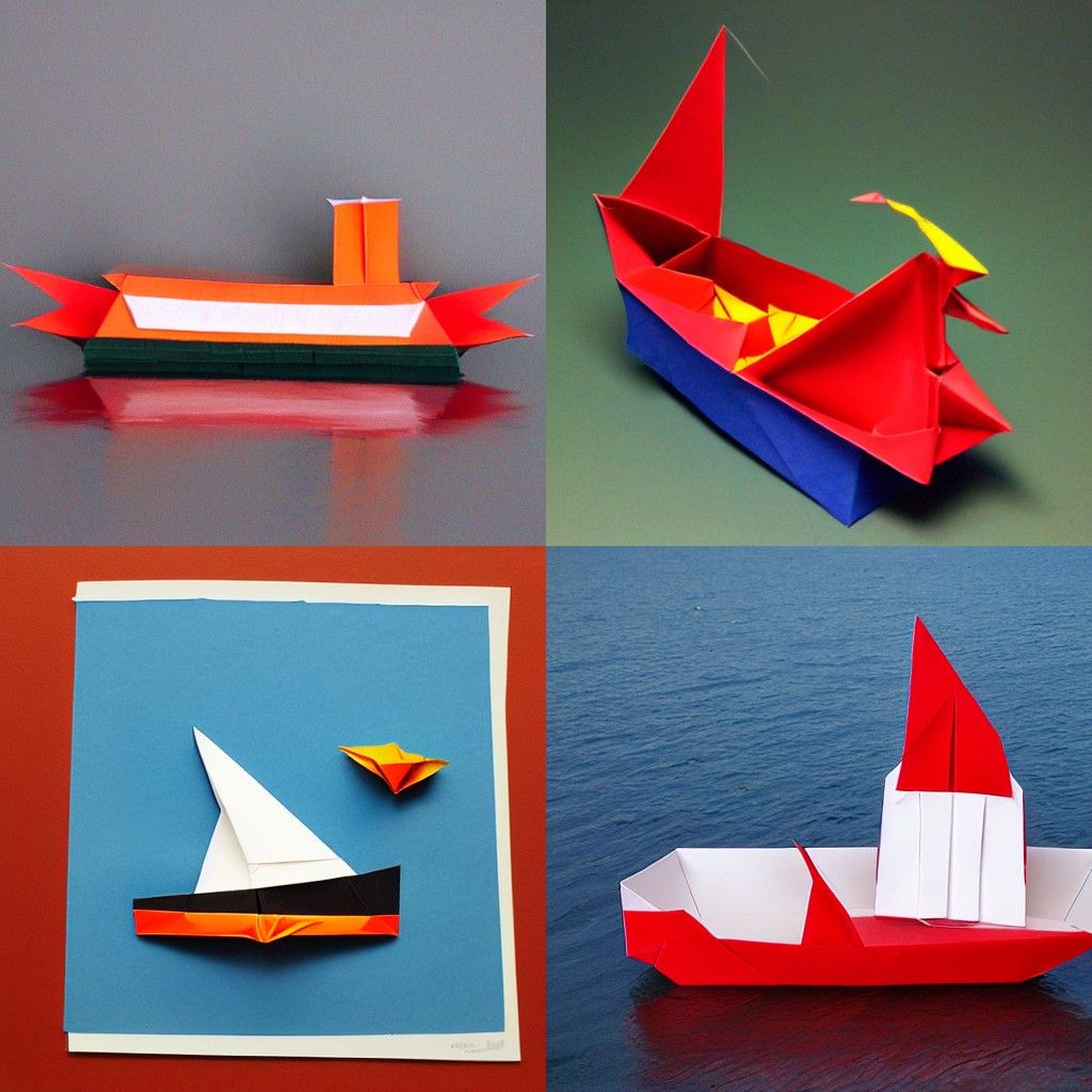 Origami Fireboat Image