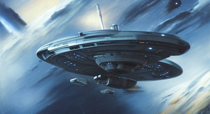 Star trek enterprise, a breath-taking artwork by Frederick G...