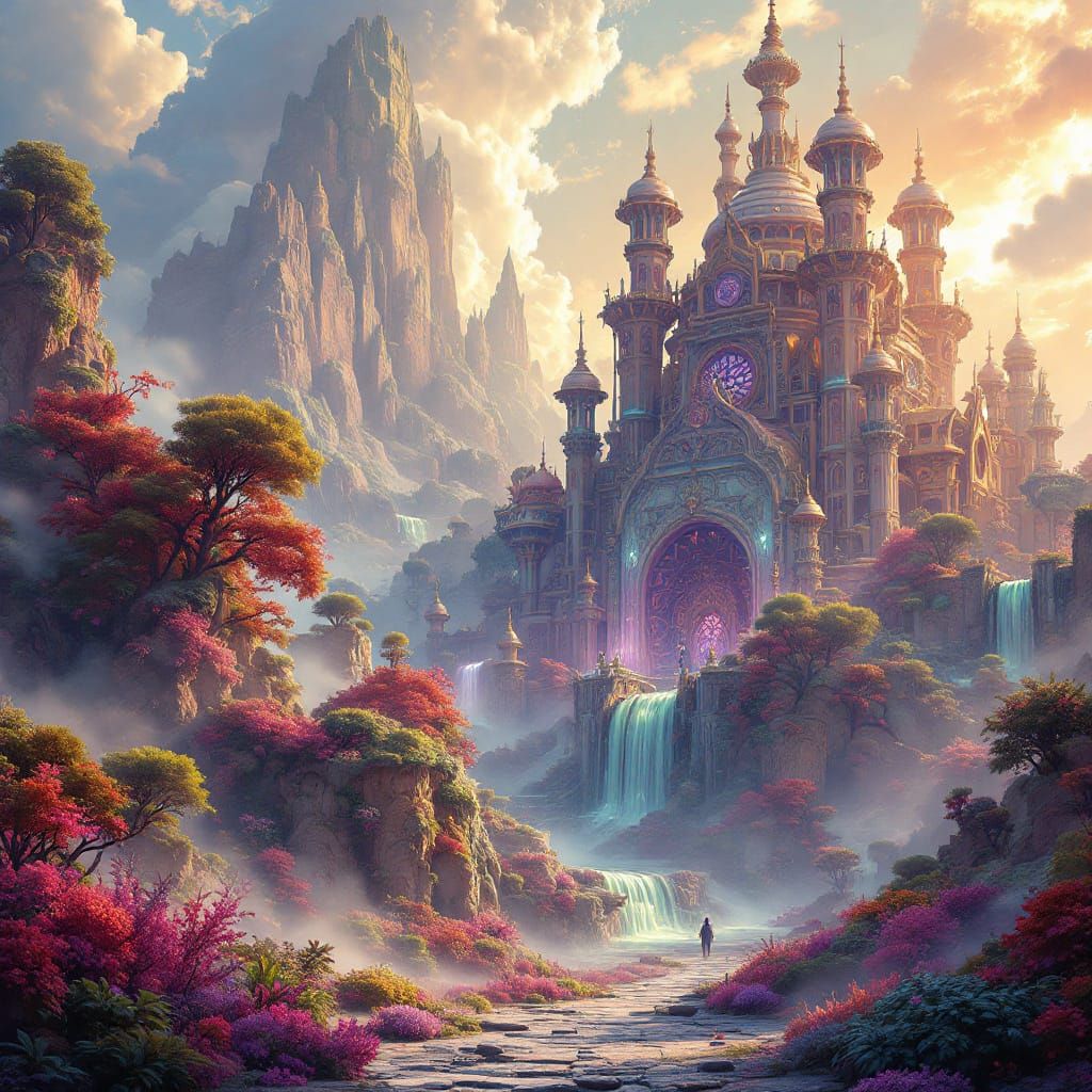 Luminous Fantasy Landscape in Unreal Engine 5