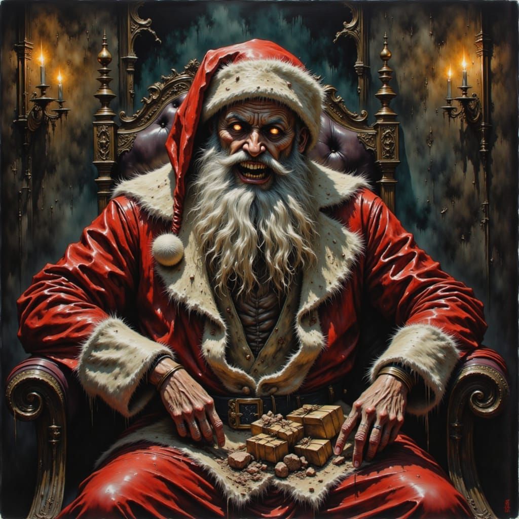 An illustration on an ugly putrid woolly <lora:Darkness brig...