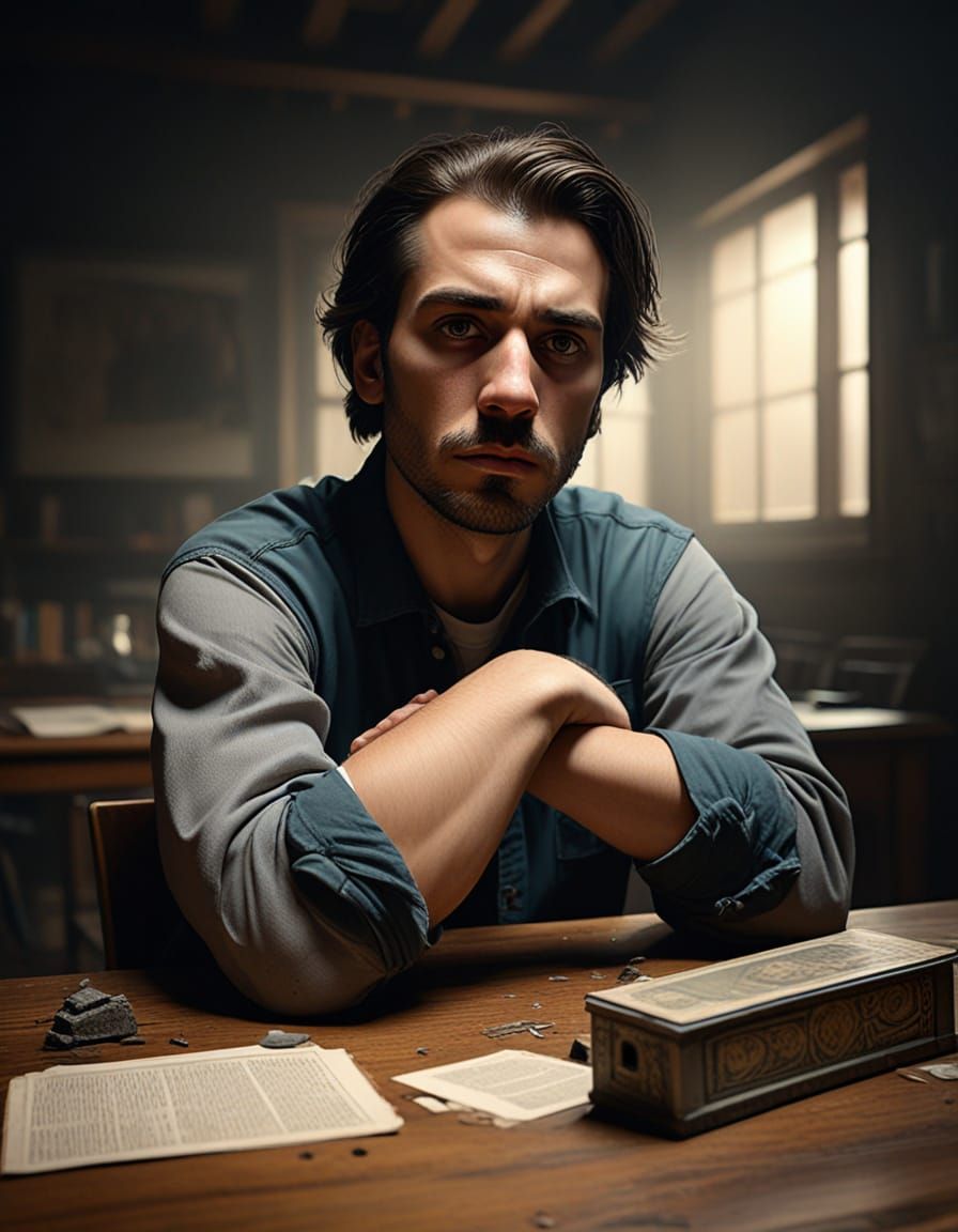 Dark Fantasy Conceptual Art with Vivid Lighting