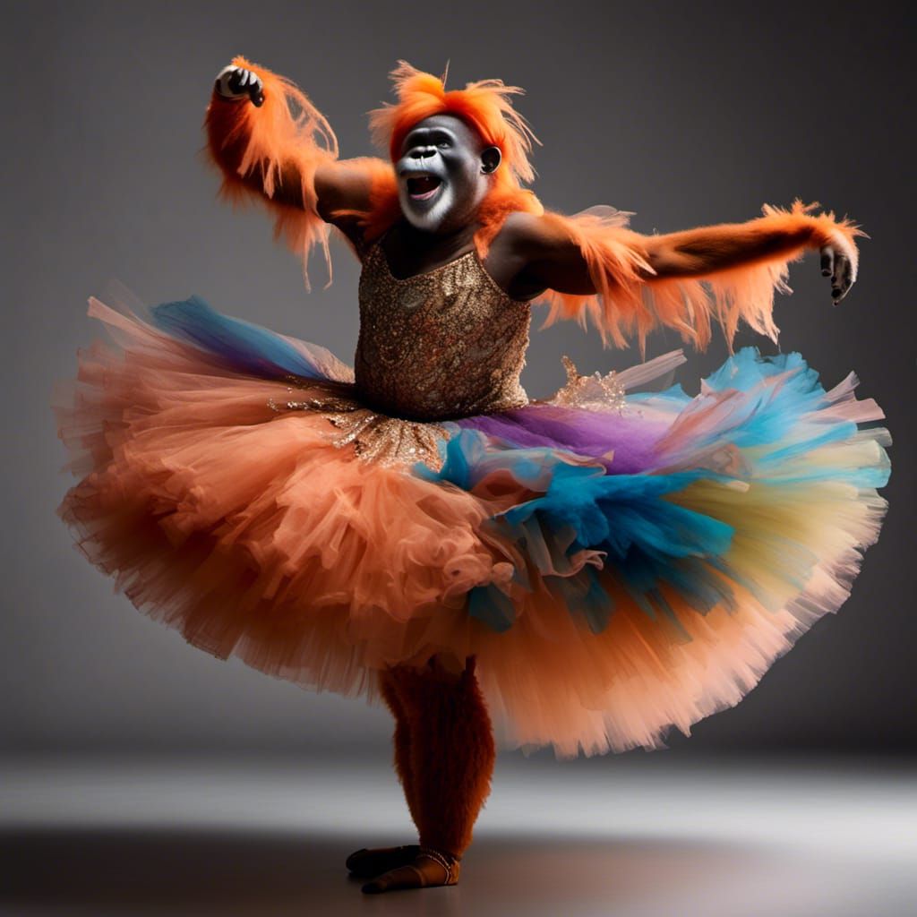 HA HA HA! My name is "pumpkin" and I "stolen" the top of my twin sister's tutu  (HA HA HA ! je m'appelle"citrouille" et ...