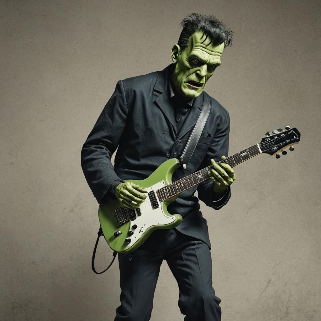 Dr. Frankenstein Plays Electric Guitar