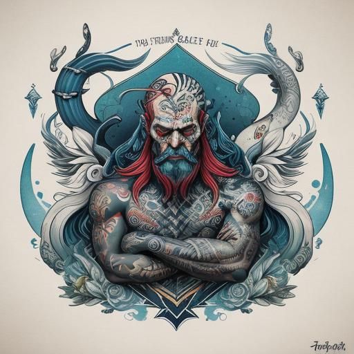 Sea Anchor Illustration in Neo-Traditional Tattoo Style