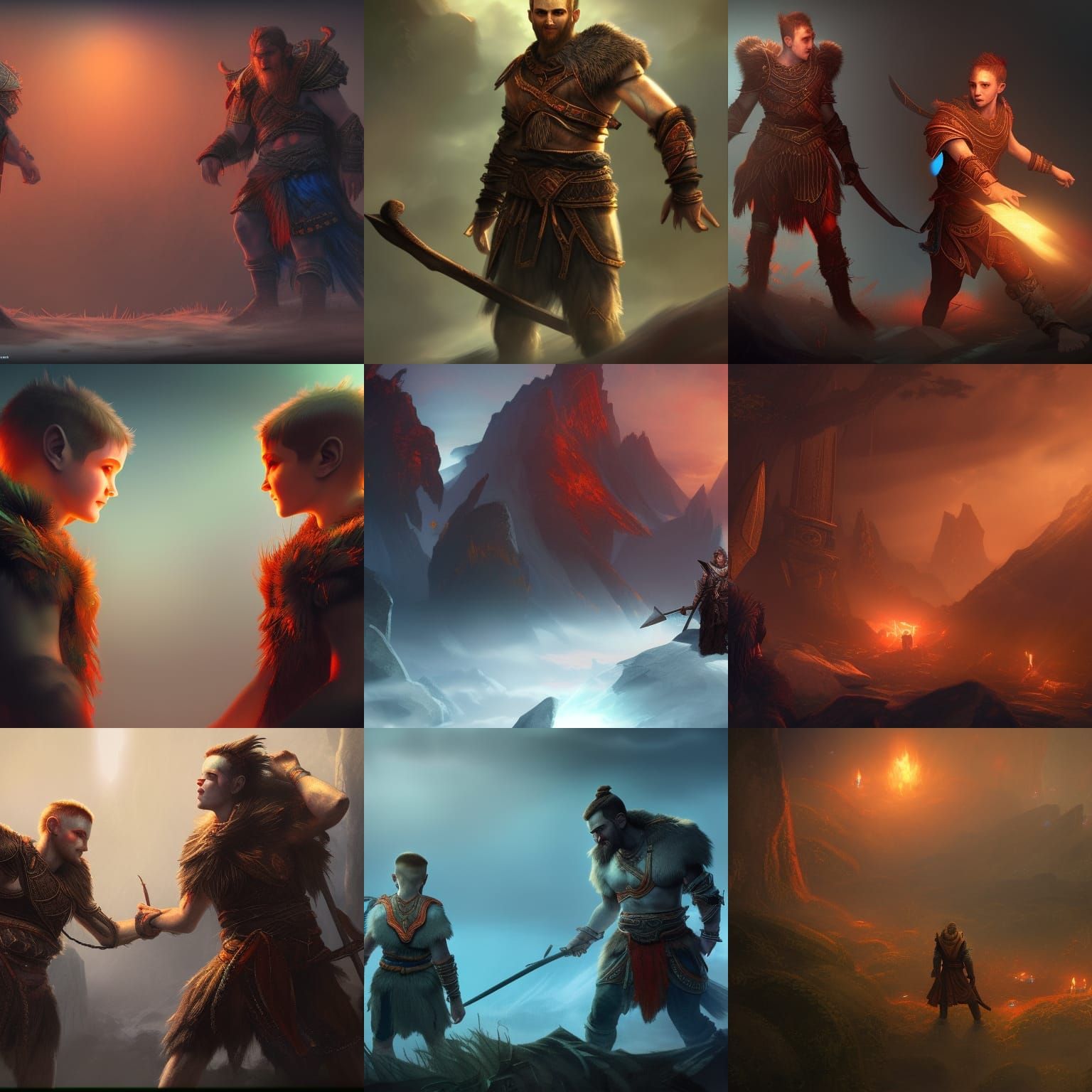 Gods of War: Atreus and Sindri Concept Art