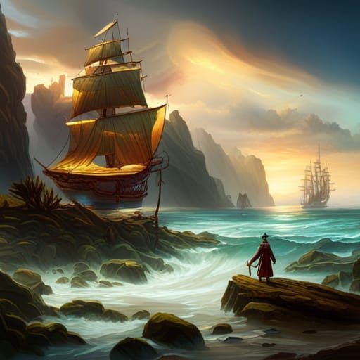 Captain Hook as Mermaid: Fantasy Concept Art