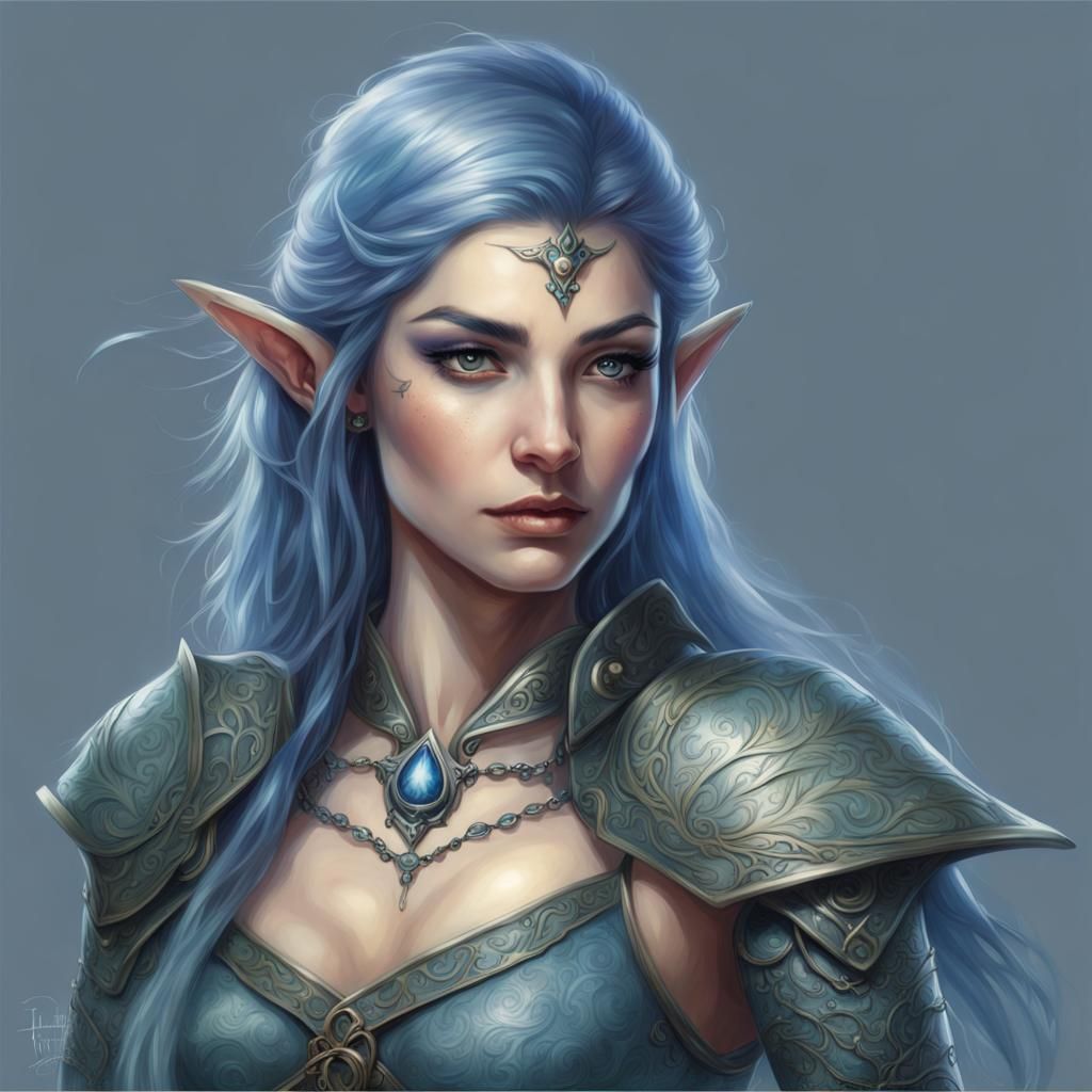 Ethereal Elven Ranger Portrait in Fantasy Style