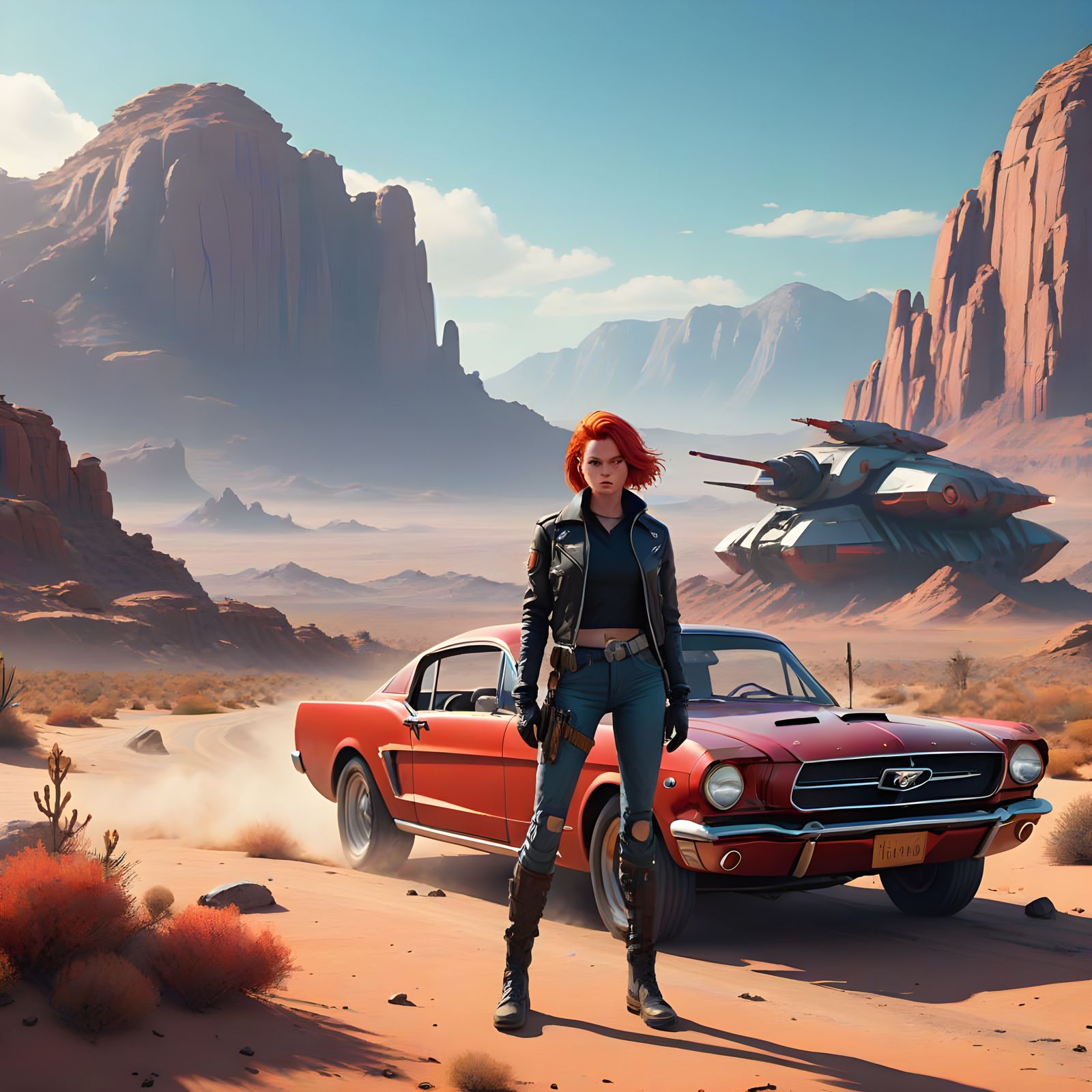 Melanie Griffith in Cherry 2000 Desert Canyon Landscape, Rea...