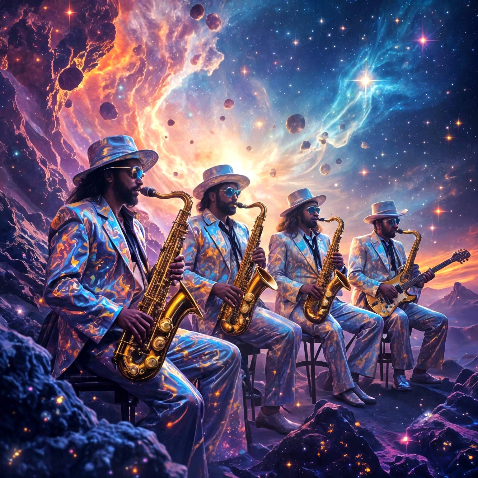 Cosmic Jazz Band Plays Among the Stars