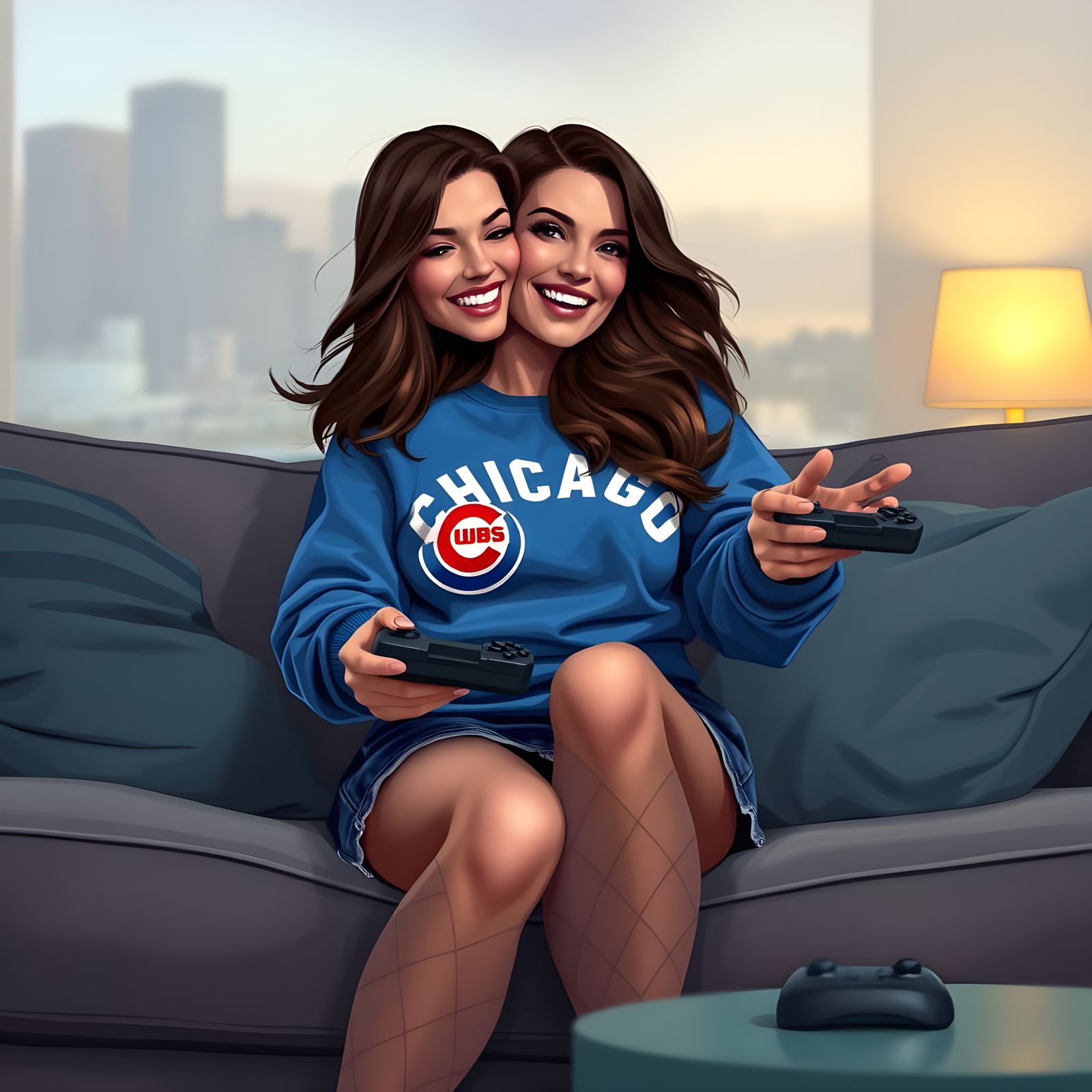 Beautiful News Anchor Plays Video Games with You