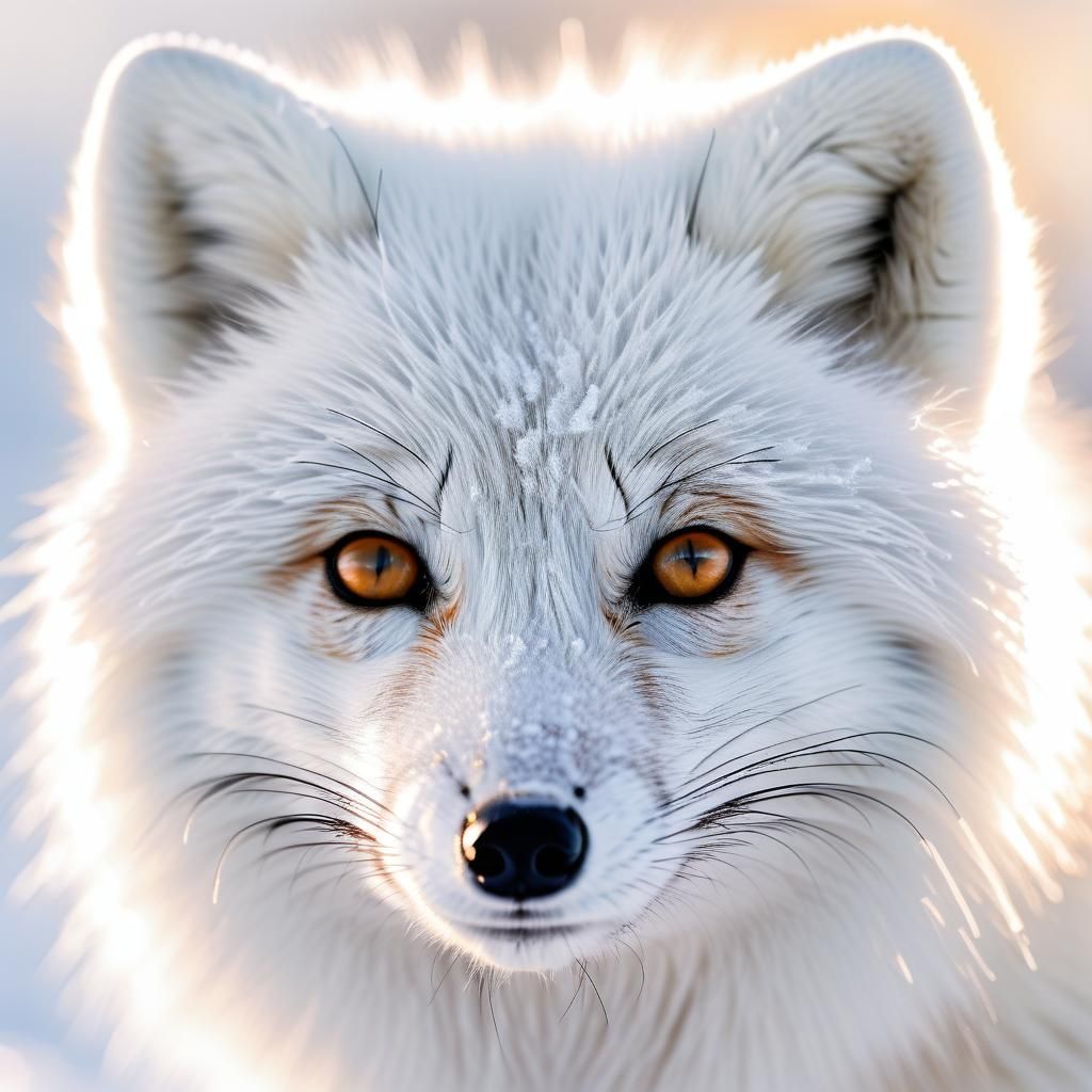 Arctic Fox Portrait in Winter Wonderland