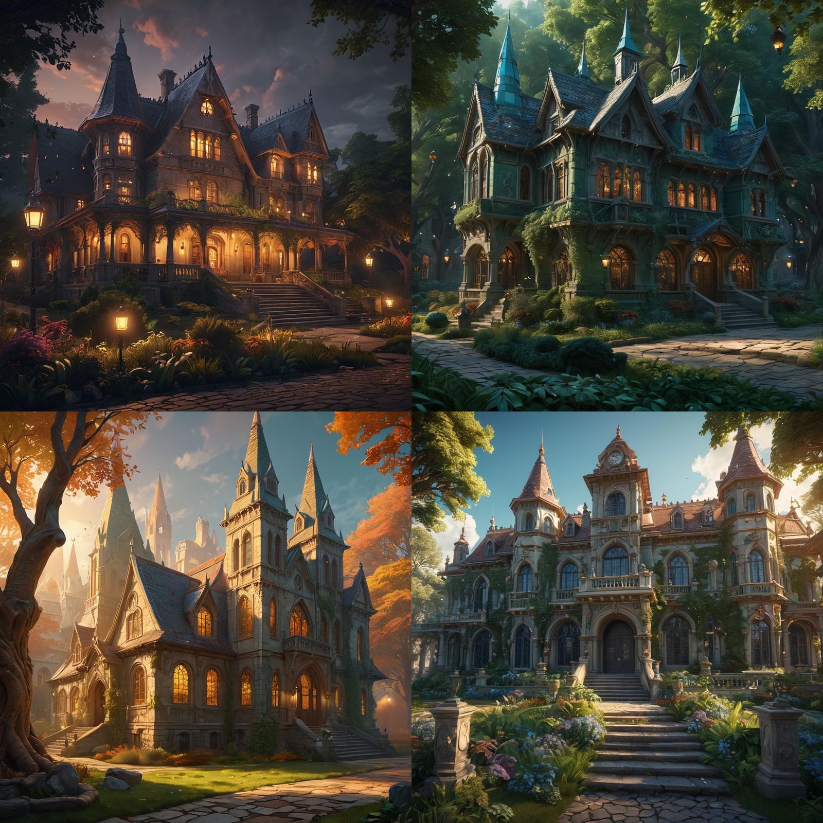 Fantasy Frat House on Whimsical Campus