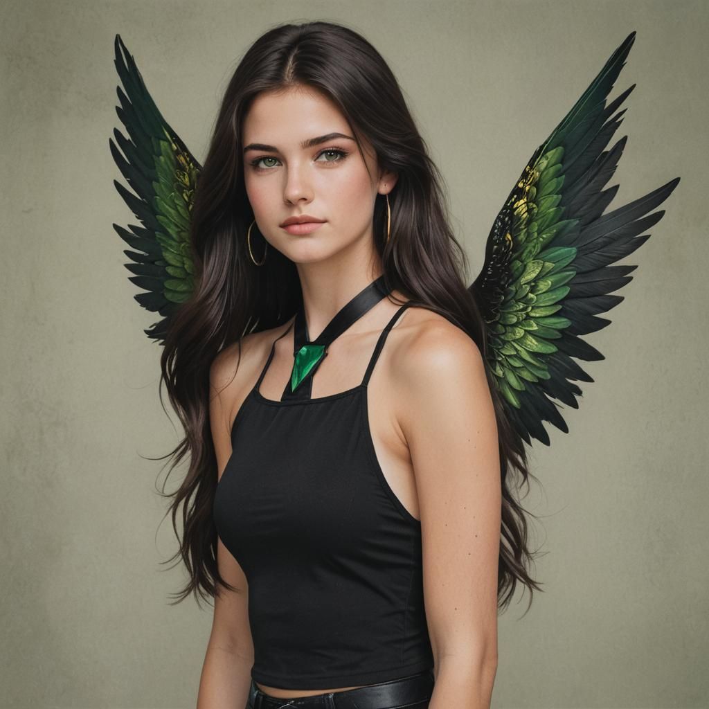 Winged Teenager Portrait