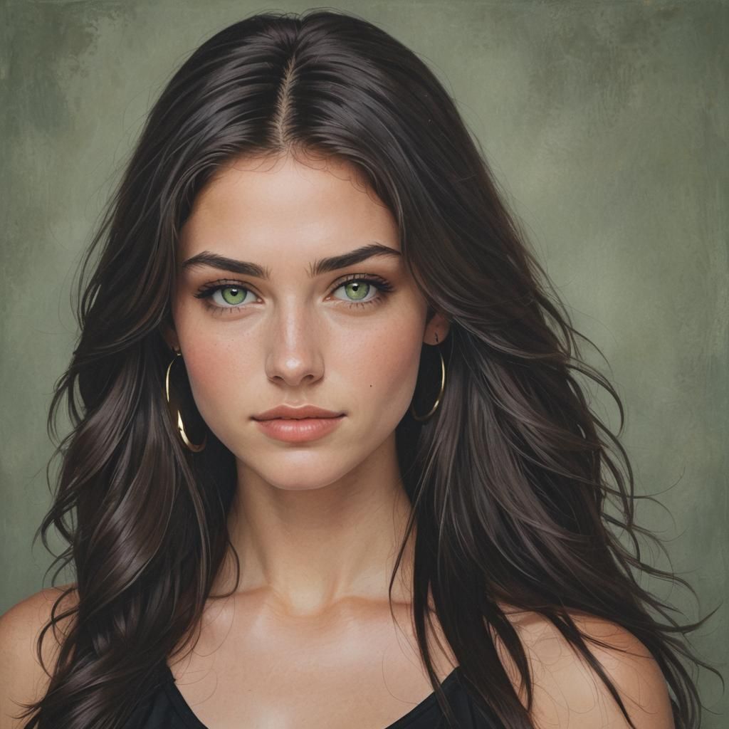 Winged 19-Year-Old Girl with Green Eyes